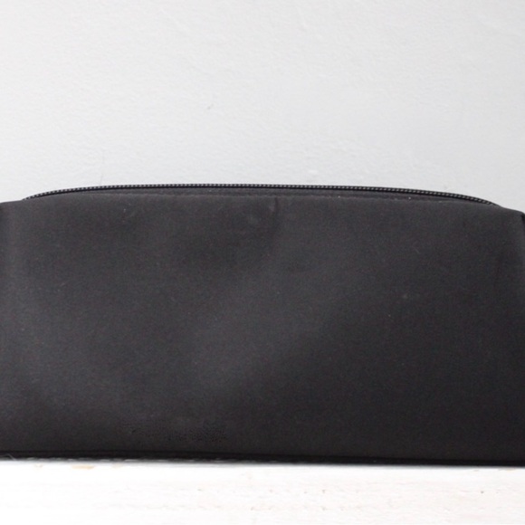 CHANEL Parfums Black Nylon Cosmetic Bag Red-Black Logo Interior - Picture 3 of 8